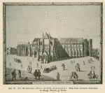 Abb. 90. Westminster=Abtei im XVII Jahrhundert. [Westminster Abbey in the 17th century.]