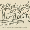 Abb. 17. Namenszug der Königin Elizabeth. [Signature of Queen Elizabeth.]
