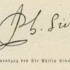Namenszug des Sir Philip Sidney. [Signature of  Sir Philip Sidney.]