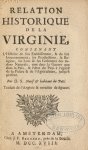 Relation historique de la Virginie