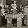 Helen Golden, Janet Fox, Philip Van Zandt, Peggy Craven (?) and Muriel Campbell in a scene from Having a Wonderful Time