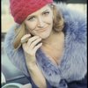 Close-up of Louise Janik wearing hat