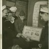 Service men taking "FREE Souvenir Post Cards"
