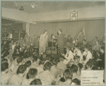 Bob Hope and Jerry Colonna on stage at Stage Door Canteen (Cleveland).