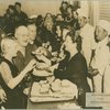 Handing out food at Stage Door Canteen (Boston).