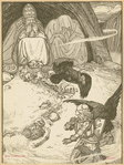 I espied a little before me a cave, where two giants, pope and pagan, dwelt.