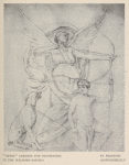 "Chase" Cartoon for decoration in the Waldorf-Astoria, by Frederic Crowninshield