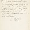 Handwritten note, 1884-1885