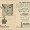 Program for the opening night (3/29/1951) of The King and I