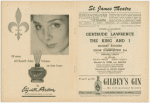 Program for the opening night (3/29/1951) of The King and I