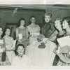 Celeste Holm (Anna Leonowens replacement) backstage at The King and I with a group of fans