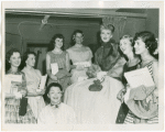 Celeste Holm (Anna Leonowens replacement) backstage at The King and I with a group of fans