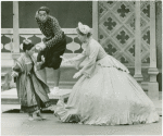 Unidentified actor, Farley Granger (The King) and Barbara Cook (Anna Leonowens) in the 1960 revival of The King and I