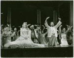 Constance Towers (Anna Leonowens), Michael Kermoyan (The King) and cast in the 1968 revival of The King and I