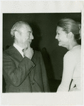Richard Rodgers (music) and Constance Towers (Anna Leonowens) in rehearsal for the 1977 revival of The King and I