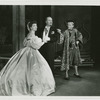 Gertrude Lawrence (Anna Leonowens), Robin Craven (Sir Edward Ramsey) and Yul Brynner (The King) in The King and I