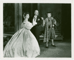 Gertrude Lawrence (Anna Leonowens), Robin Craven (Sir Edward Ramsey) and Yul Brynner (The King) in The King and I