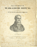 J. G. Schicht [on cover of] Allgemeine Musikalische Zeitung, fünf und zwanzigster Jahrgang.