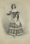 Madamoiselle Schieroni, in the character of Susanna in Mozart's opera Le nozze di Figaro; Voi che sapete.