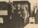 Ada "Bricktop" Smith with unidentified friends in a nightclub.