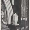 The general scheme of black and silver is carried out in details and the Chanin Auditorium...