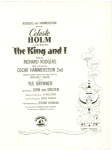 Souvenir program featuring Celeste Holm (Anna Leonowens replacement) for The King and I