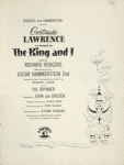 Souvenir program for The King and I