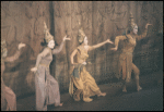 Wonci Lui (Little Eva), Julie Oser (Topsy), Yuriko (Eliza) and Marion Jim (Angel/George) in the 1960 revival of The King and I