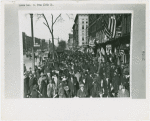 Crowds gathered on Lenox Avenue in Harlem, north of West 134th Street, on Armistice Day, 1919