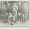 Harlem Globetrotters Basketball Team - Season of 1930-31. Left to right: (standing) Abe Saperstein, Toots Wright, Byron Long, Inman Jackson, William Oliver, (seated) Al Pullins