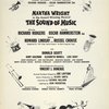 Souvenir program for The Sound of Music with Martha Wright (Maria Rainer replacement)