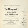 Souvenir program for the 1956 revival of the King and I