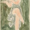 Isadora Duncan (enface center, right leg lifted, green tunic)