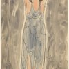 Isadora Duncan (center enface, arms directly overhead, face up, blue tunic)