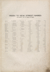 Index to New Street names for Easterly part of Jamaica (4th Ward).