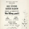 Souvenir program for the 1964 revival of the King and I