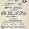 Program for the 1967 revival of The Sound of Music