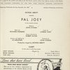 Program for the opening night (12/25/1940) of Pal Joey
