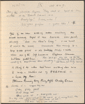 Addenda to autobiography. Holograph notebook. 11 brief autobiographical sketches