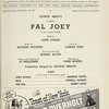 Program (dated 7/14/41) for Pal Joey
