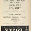 Program for the 1961 revival of Pal Joey