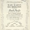 Souvenir program for South Pacific with Ray Middleton as Emile de Becque