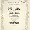 Souvenir program for South Pacific with Janet Blair as Nellie Forbush and Webb Tilton as Emile de Becque