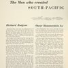 Souvenir program for South Pacific with Janet Blair as Nellie Forbush and Webb Tilton as Emile de Becque