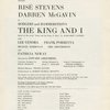 Program for the 1964 revival of The King and I