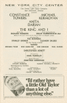 Program for the 1968 revival of The King and I