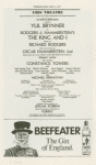 Program for the opening night (5/2/1997) of the revival of The King and I