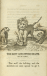 The lion and other beasts hunting