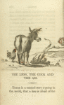 The lion, the cock and the ass