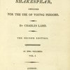 Tales from Shakespear, [Title page]